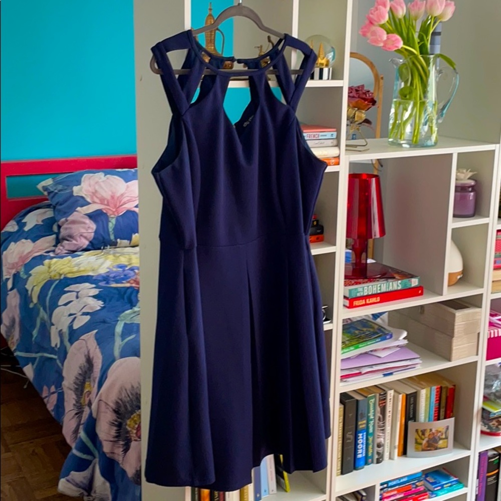 Navy blue cocktail dress